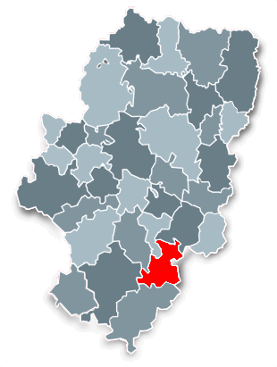 Imágen que representa el mapa de las Comarcas de Aragón