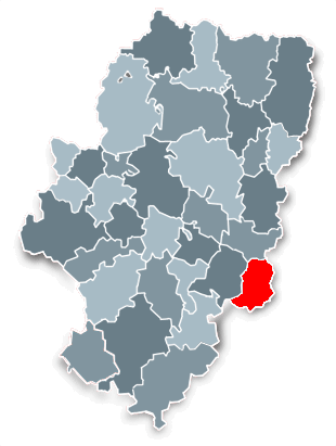 Imágen que representa el mapa de las Comarcas de Aragón