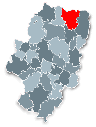 Imágen que representa el mapa de las Comarcas de Aragón